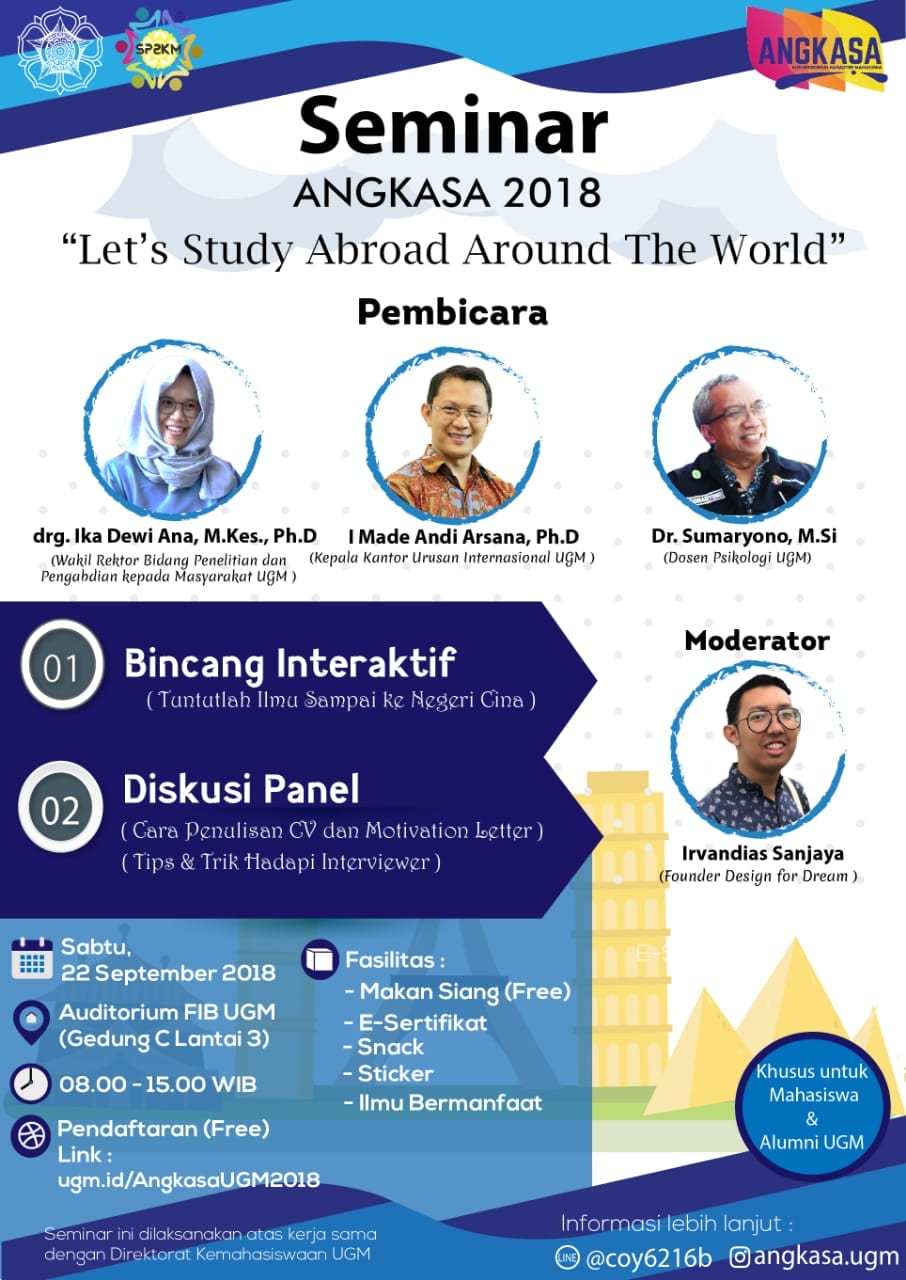 Seminar Angkasa UGM: Let’s Study Abroad Around The World