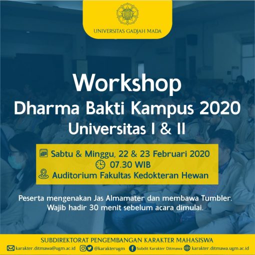 Workshop Dharma Bakti Kampus 2020 Universitas I dan II