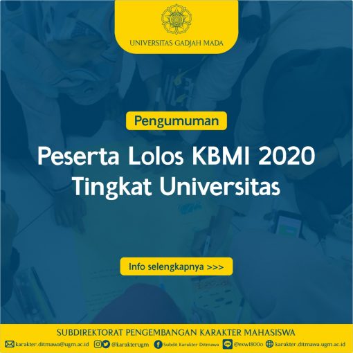 [PENGUMUMAN] Peserta KBMI 2020 Lolos Tingkat Universitas