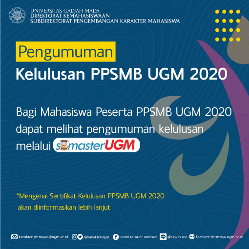 Pengumuman Kelulusan PPSMB UGM 2020