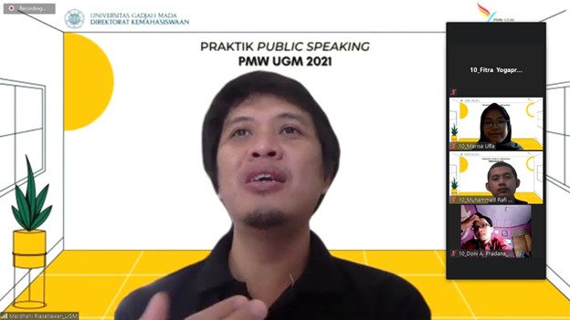 Praktik Public Speaking PMW UGM 2021