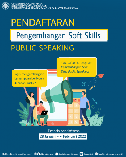 [Pendaftaran Pengembangan Soft Skills Public Speaking Mahasiswa UGM 2022]