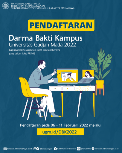 Pendaftaran Darma Bakti Kampus (DBK) UGM 2022