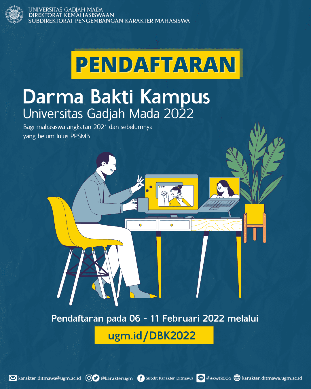 Pendaftaran Darma Bakti Kampus (DBK) UGM 2022 – Subdit Pengembangan ...