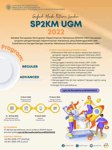 PENDAFTARAN SP2KM UGM 2022 RESMI DIBUKA!