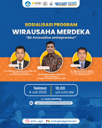 Sosialiasi Wirausaha Merdeka UGM 2023