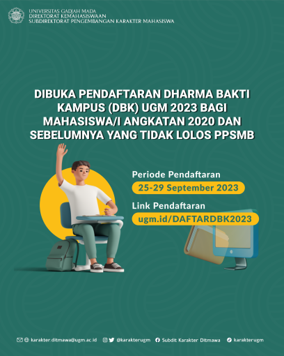 PENDAFTARAN DHARMA BAKTI KAMPUS (DBK) UGM 2023