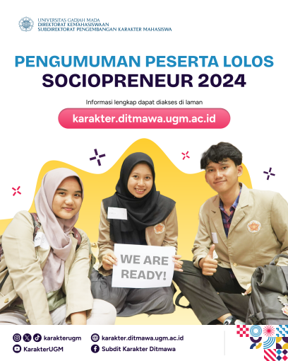 Pengumuman Peserta Lolos Program Socioprenenur UGM 2024